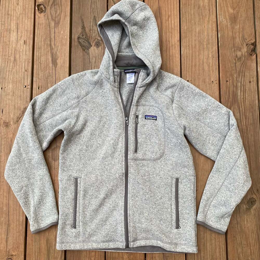 Patagonia Men's Better Sweater Hoody Fleece Jacket Gray Medium